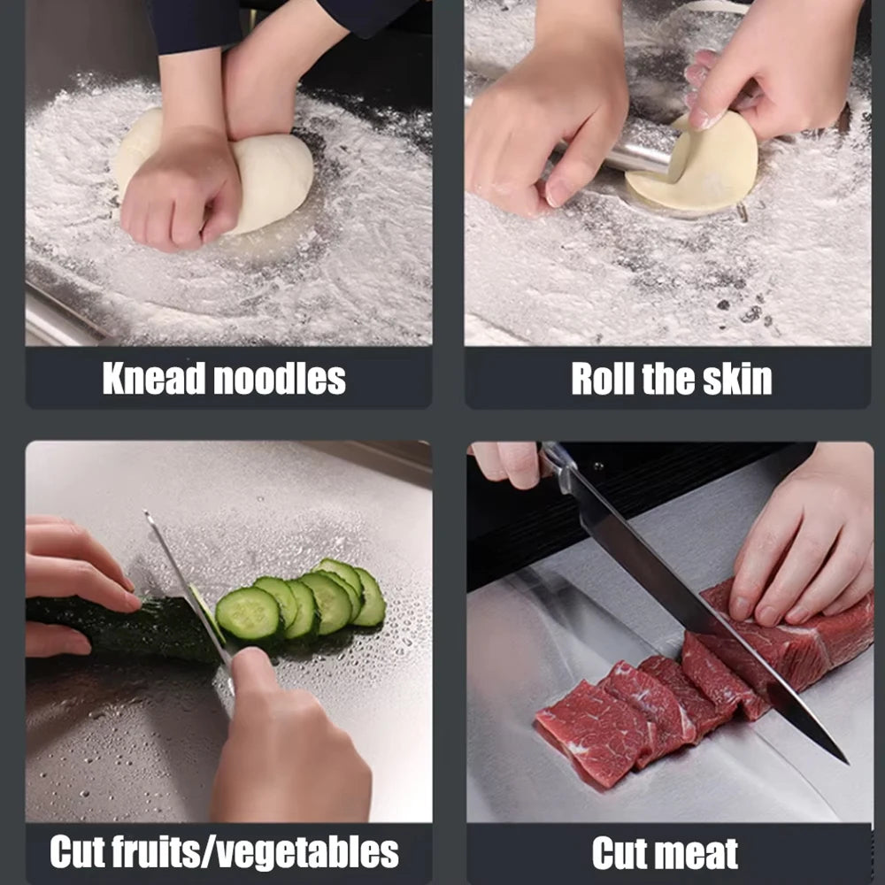 Double-Sided Stainless Steel Cutting Board