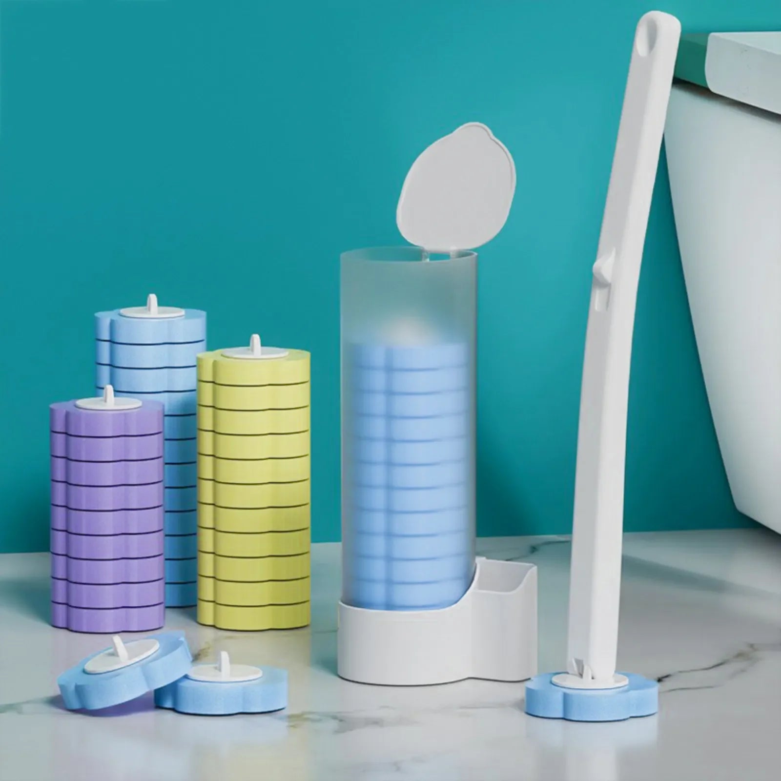 Disposable Toilet Brush Set
