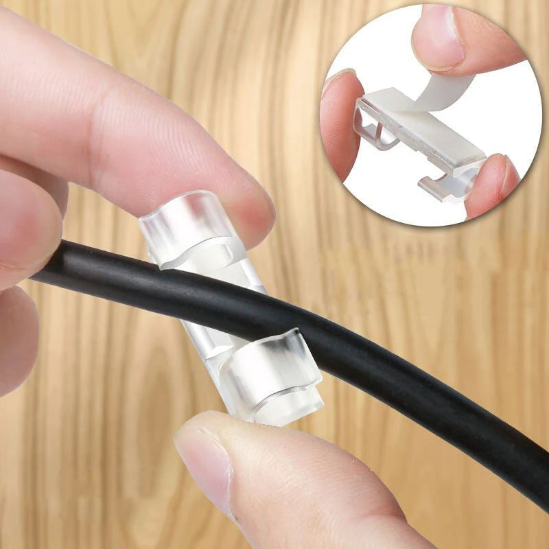 Transparent Cable Organizer Clips
