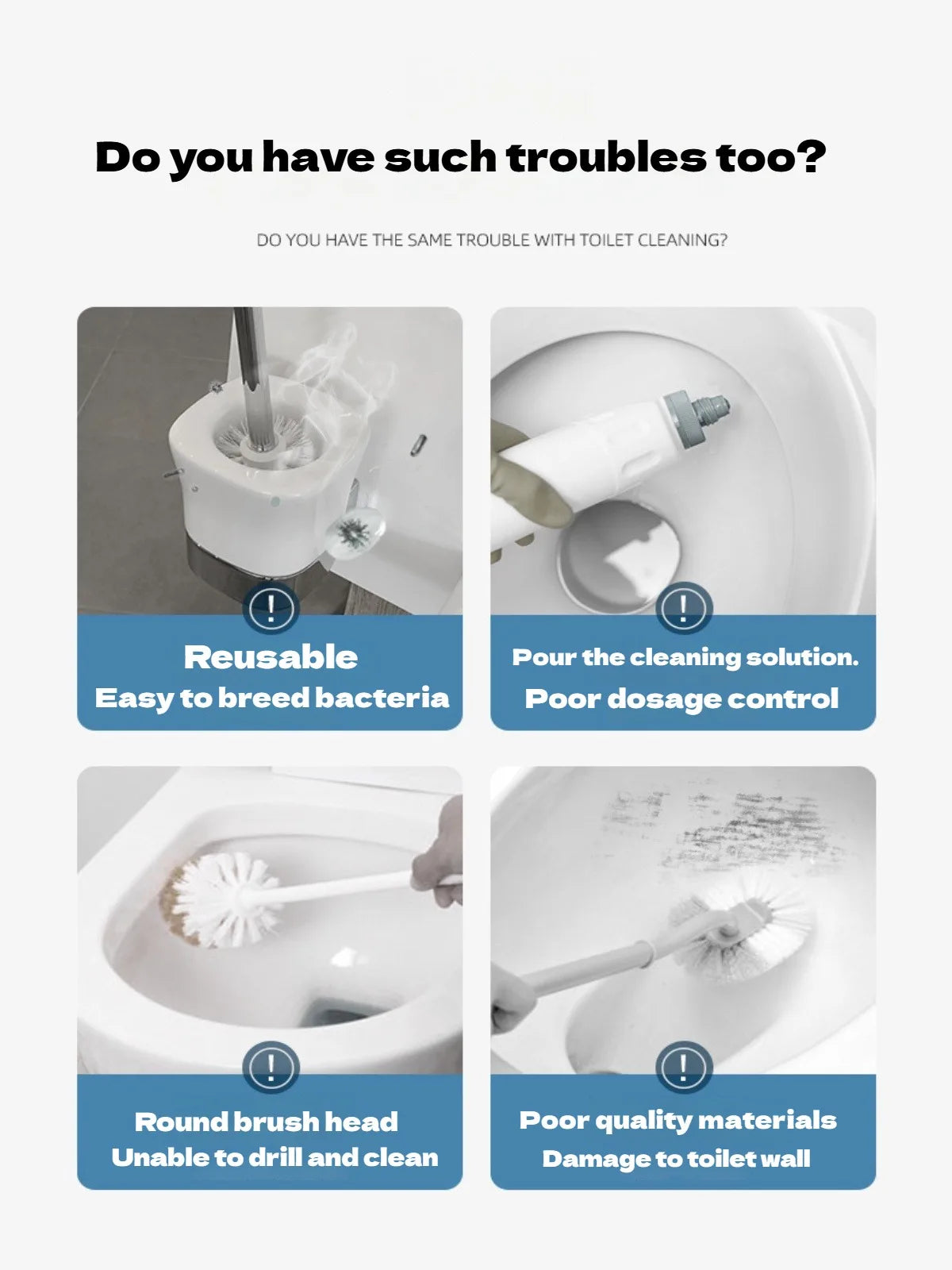 Disposable Toilet Brush Set