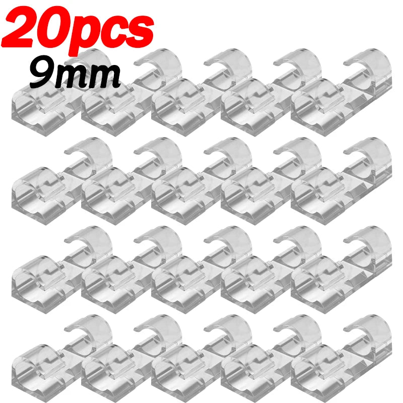 Transparent Cable Organizer Clips