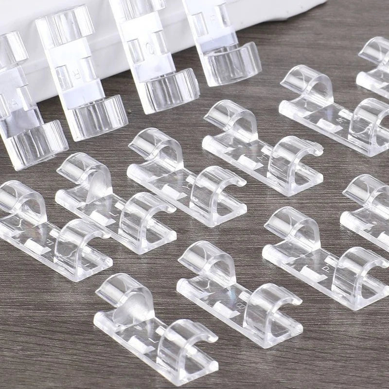 Transparent Cable Organizer Clips
