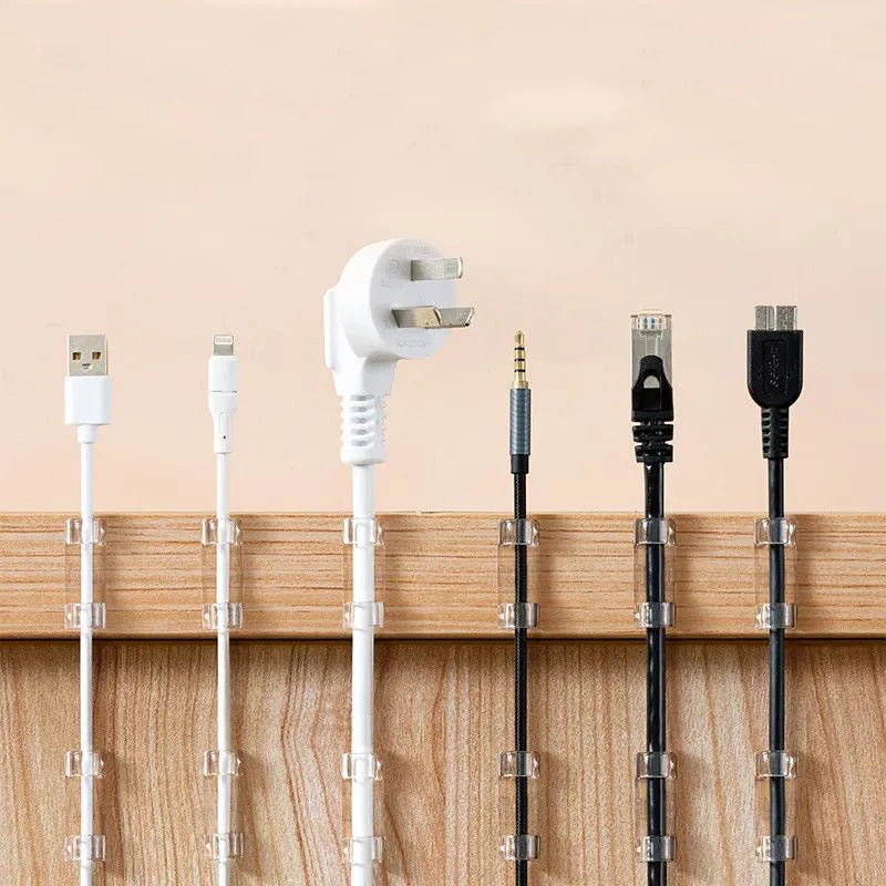Transparent Cable Organizer Clips