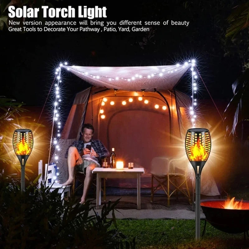 Solar Flame Garden Lights