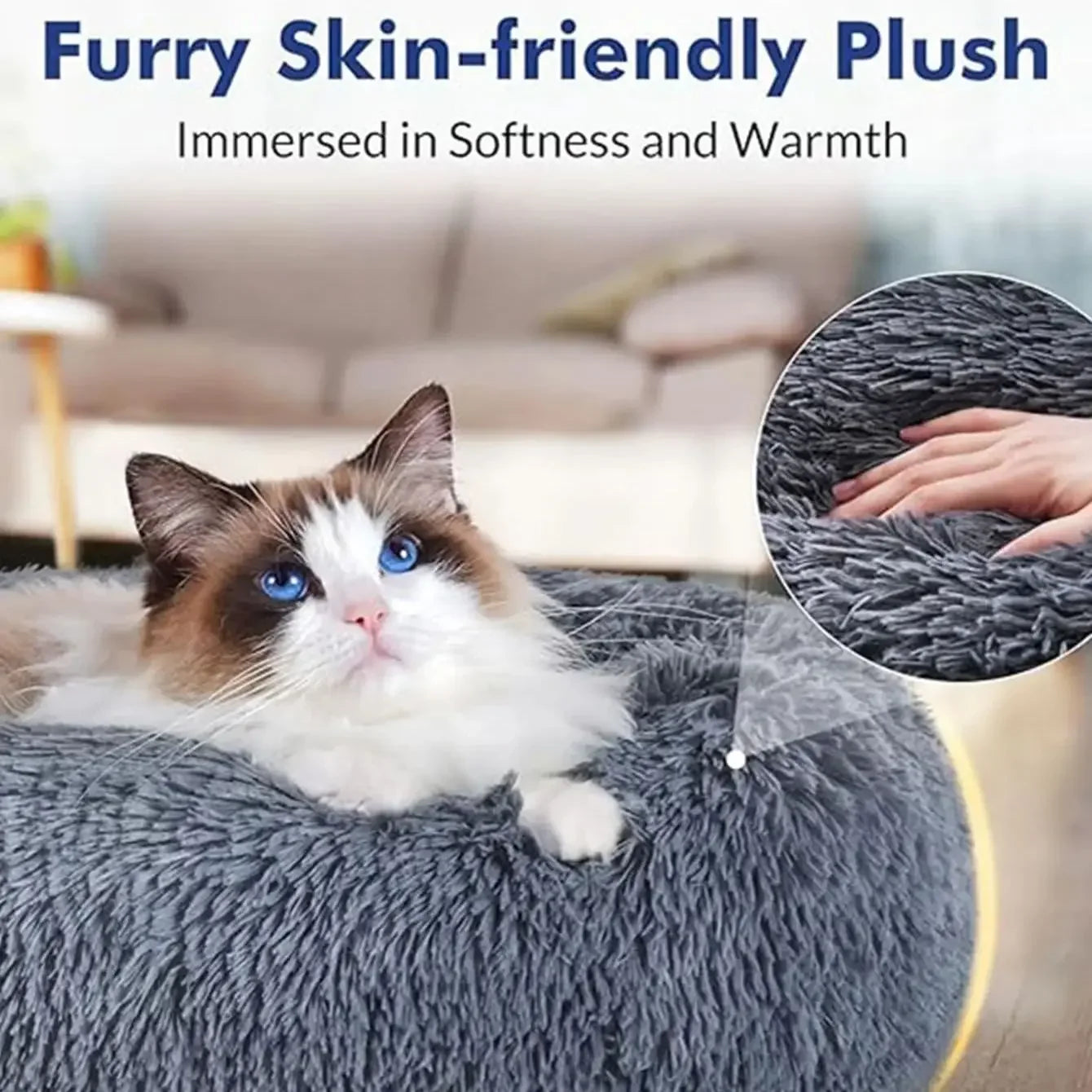 Soft Plush Cat Bed