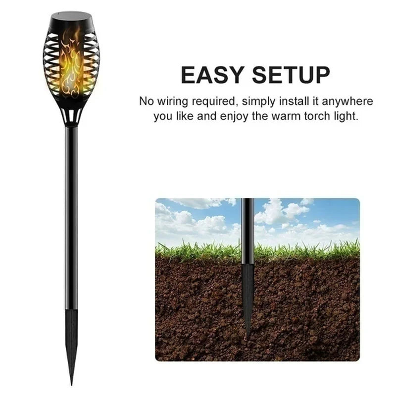 Solar Flame Garden Lights