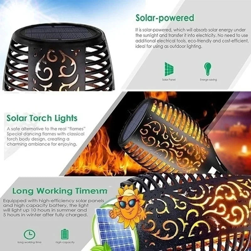 Solar Flame Garden Lights