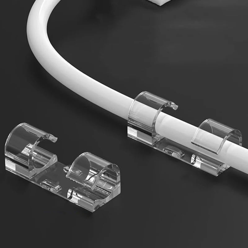 Transparent Cable Organizer Clips