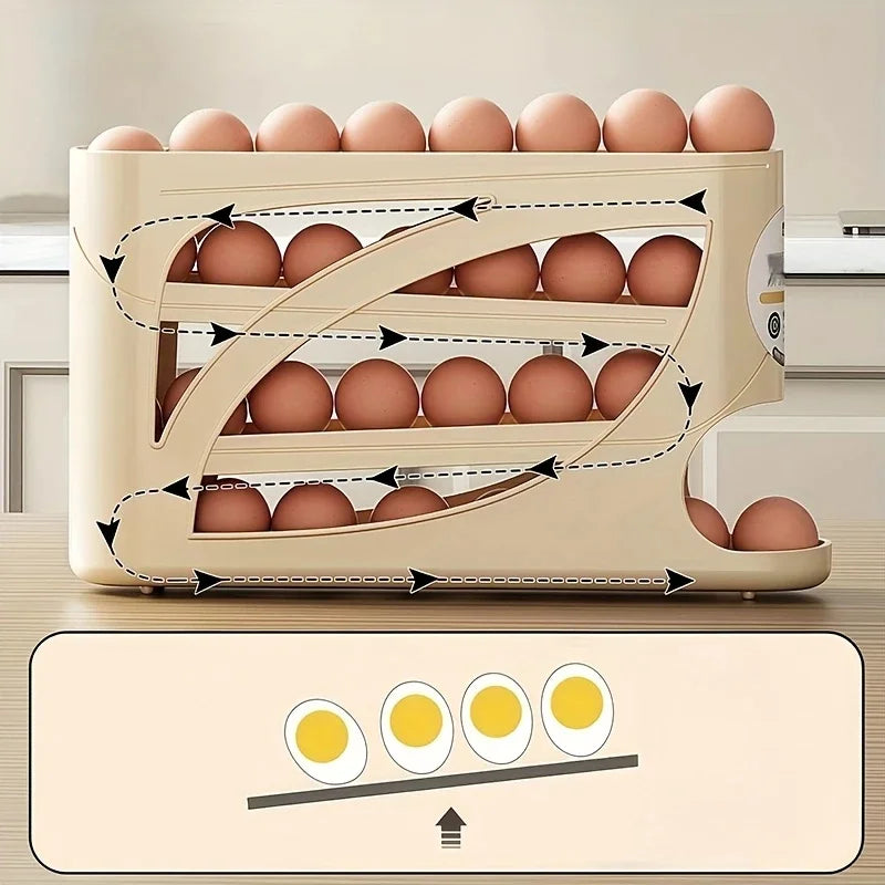 3-Tier Rolling Egg Organizer