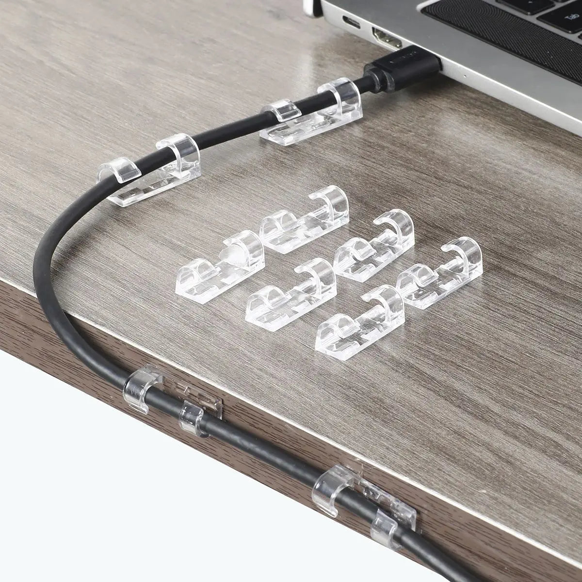 Transparent Cable Organizer Clips