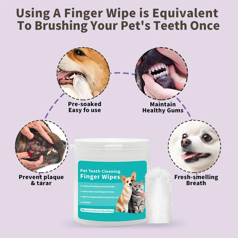 Pet Finger Tooth Wipes