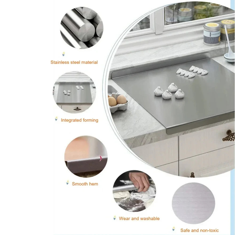 Double-Sided Stainless Steel Cutting Board