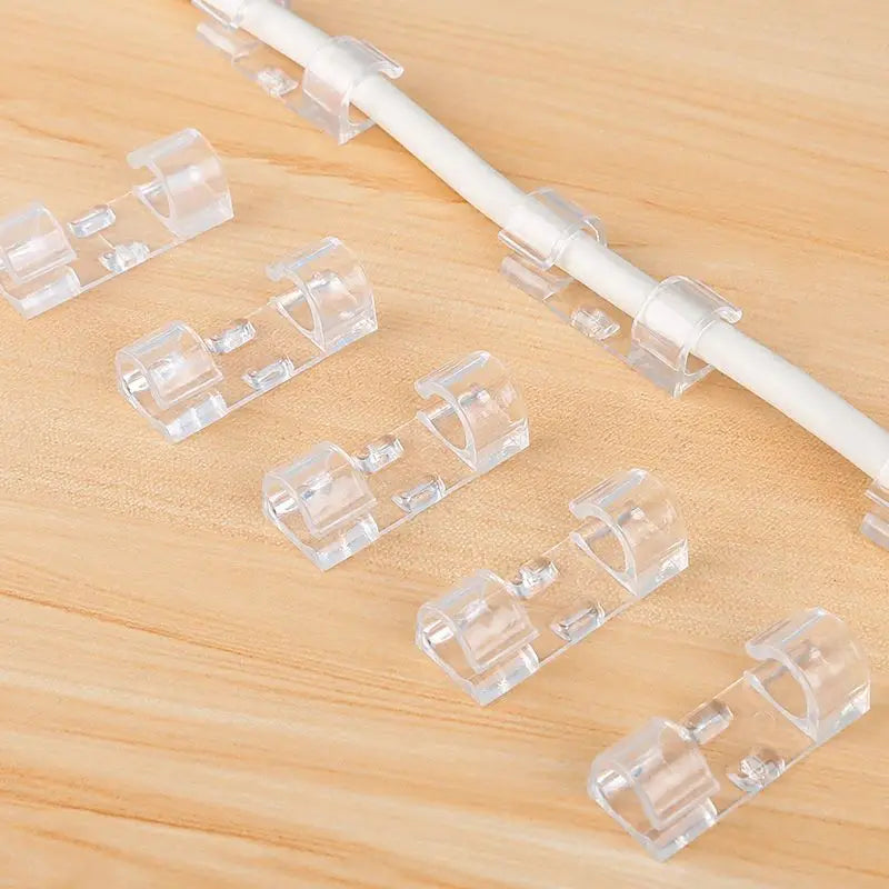 Transparent Cable Organizer Clips