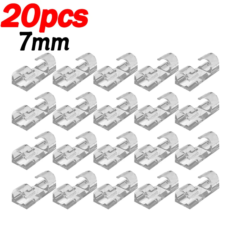 Transparent Cable Organizer Clips