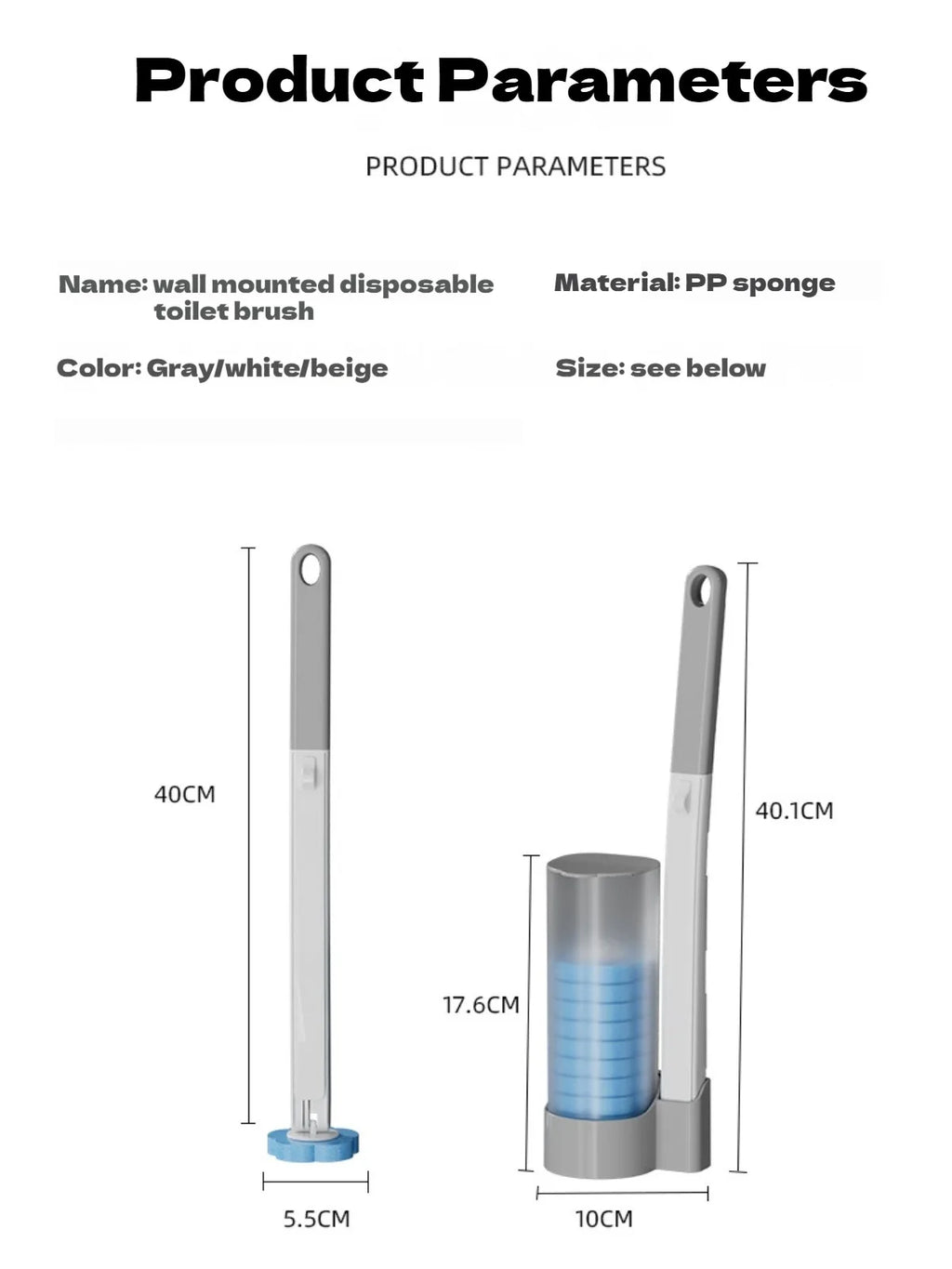 Disposable Toilet Brush Set