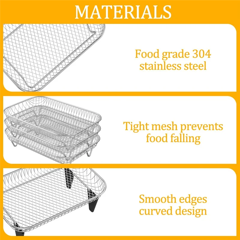 3-Tier Stainless Steel Air Fryer Rack