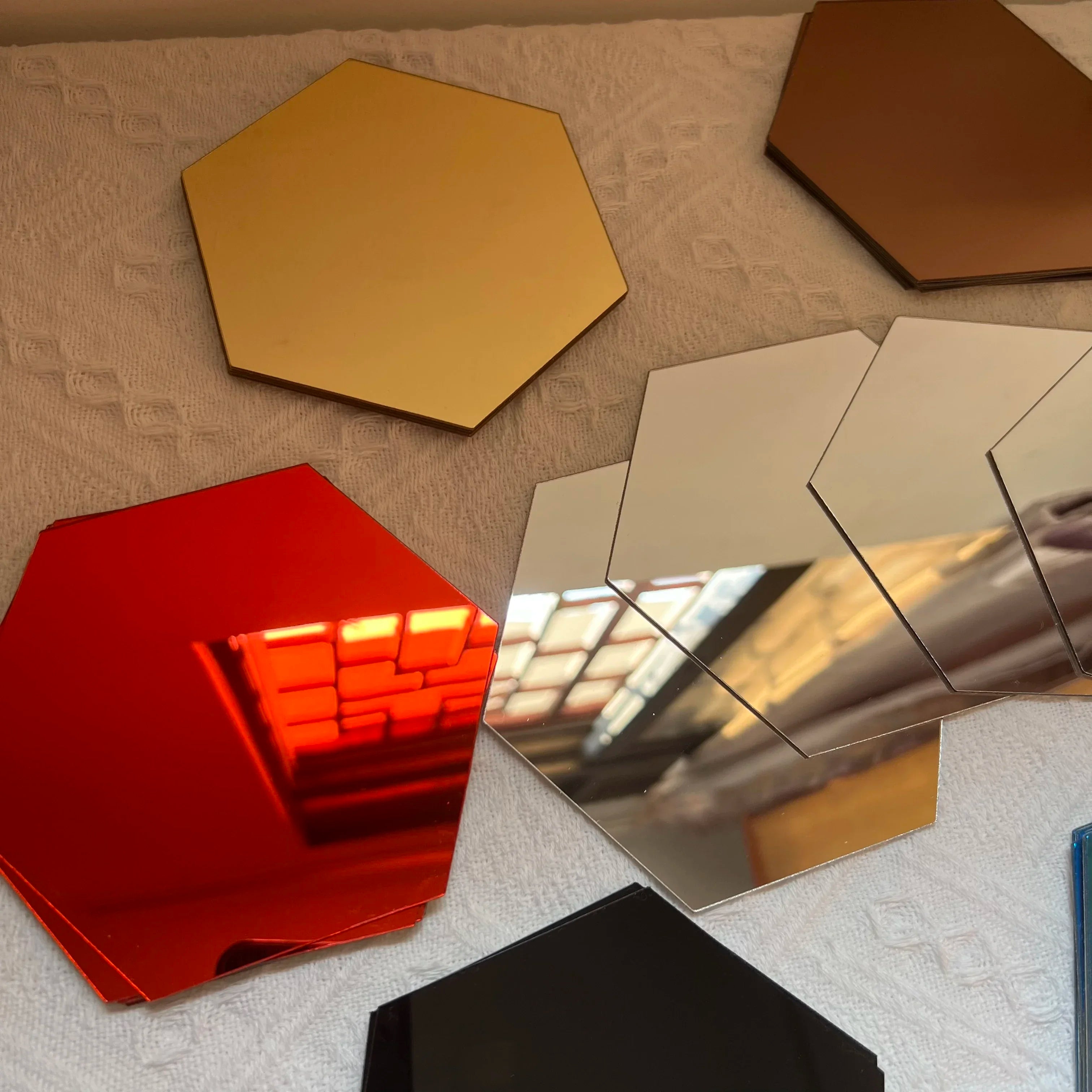 Hexagon Mirror Wall Stickers