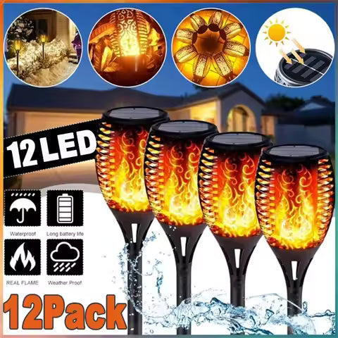 Solar Flame Garden Lights