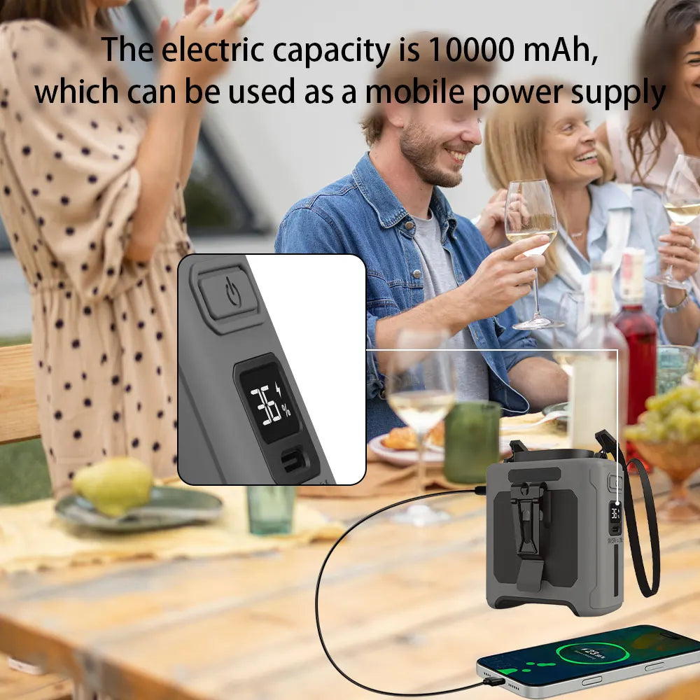 Portable Waist Fan with Power Bank