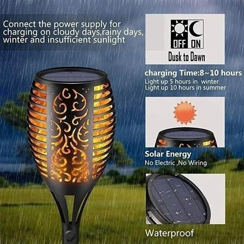 Solar Flame Garden Lights