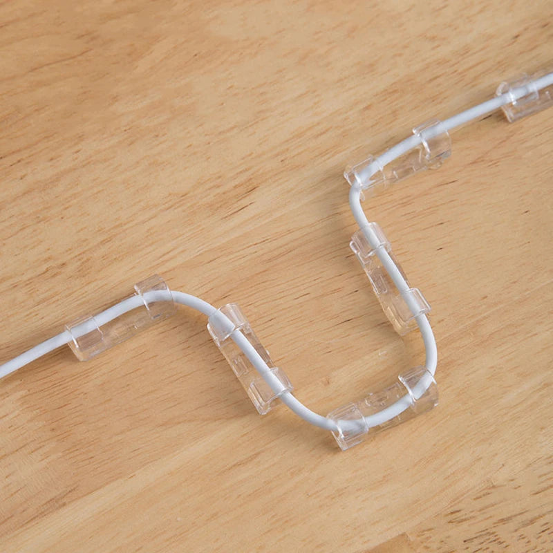 Transparent Cable Organizer Clips