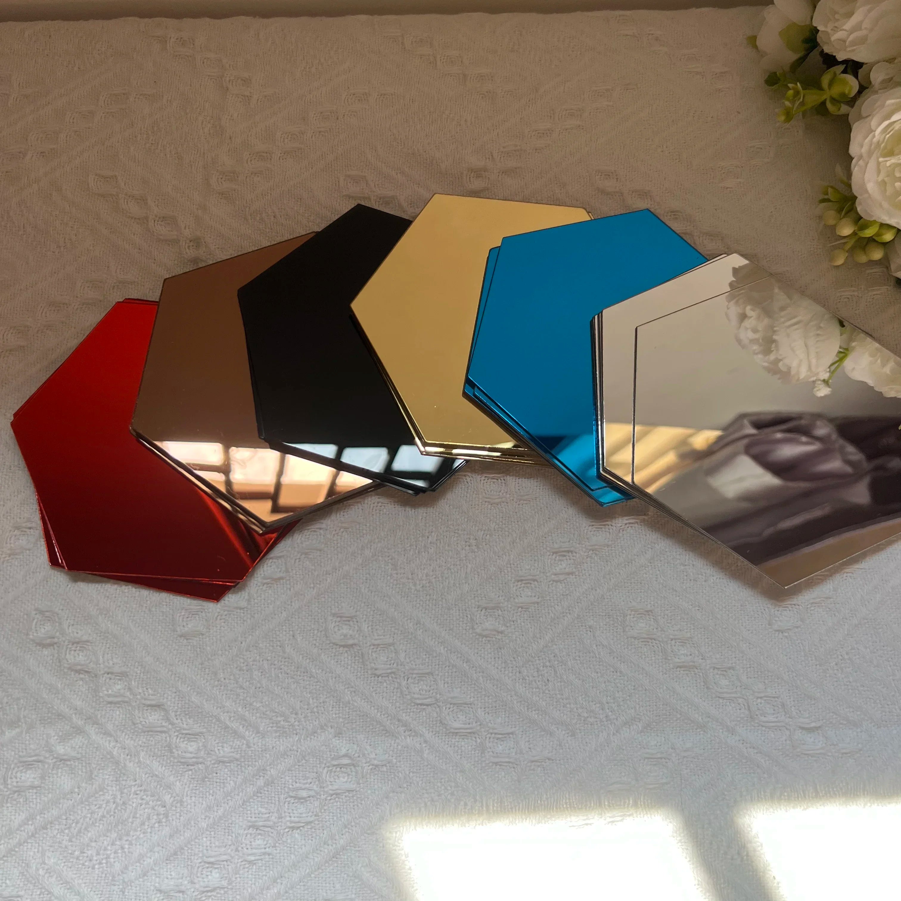 Hexagon Mirror Wall Stickers