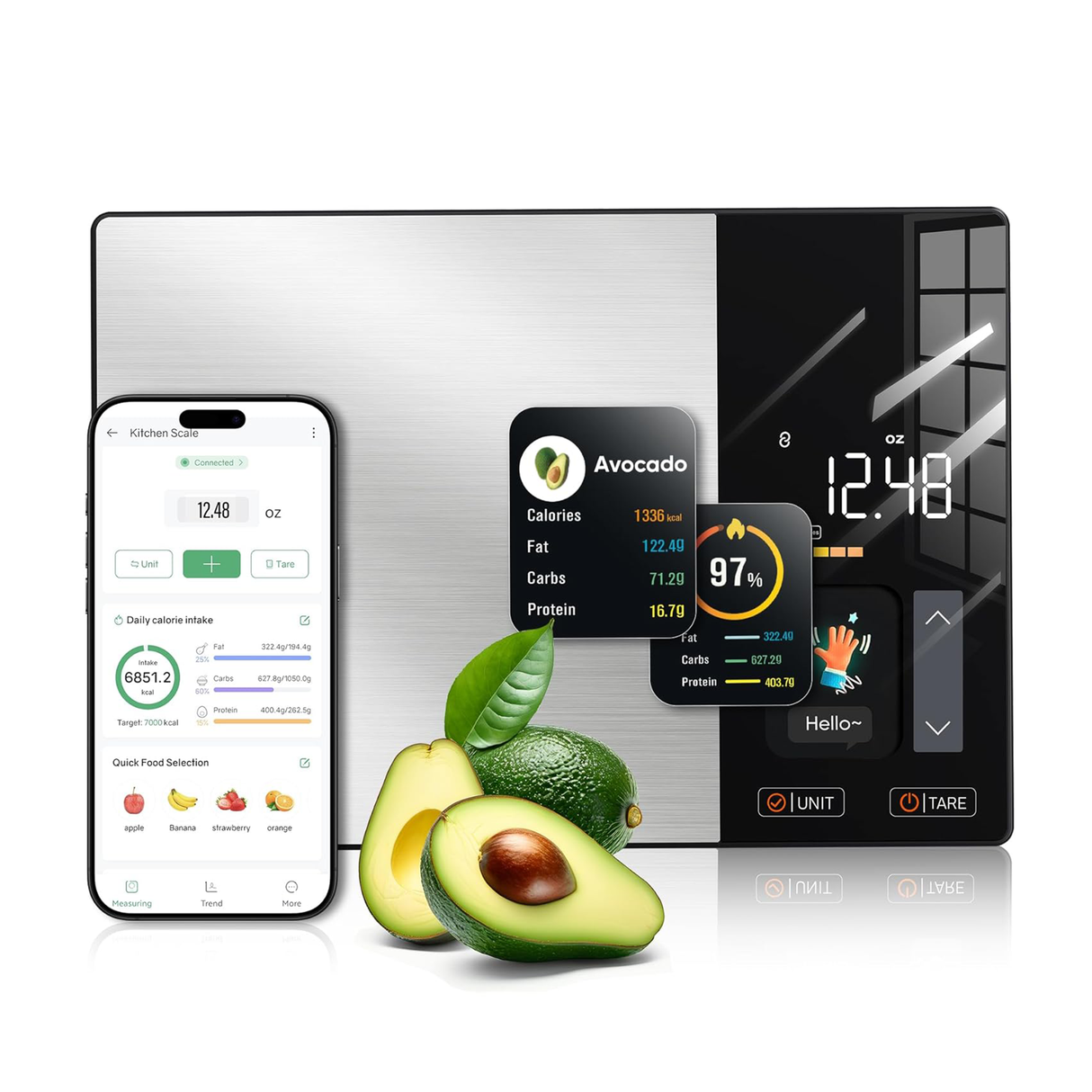 Smart Nutrition Food Scale with App Tracking