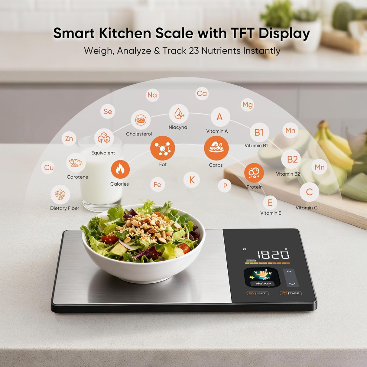 Smart Nutrition Food Scale with App Tracking