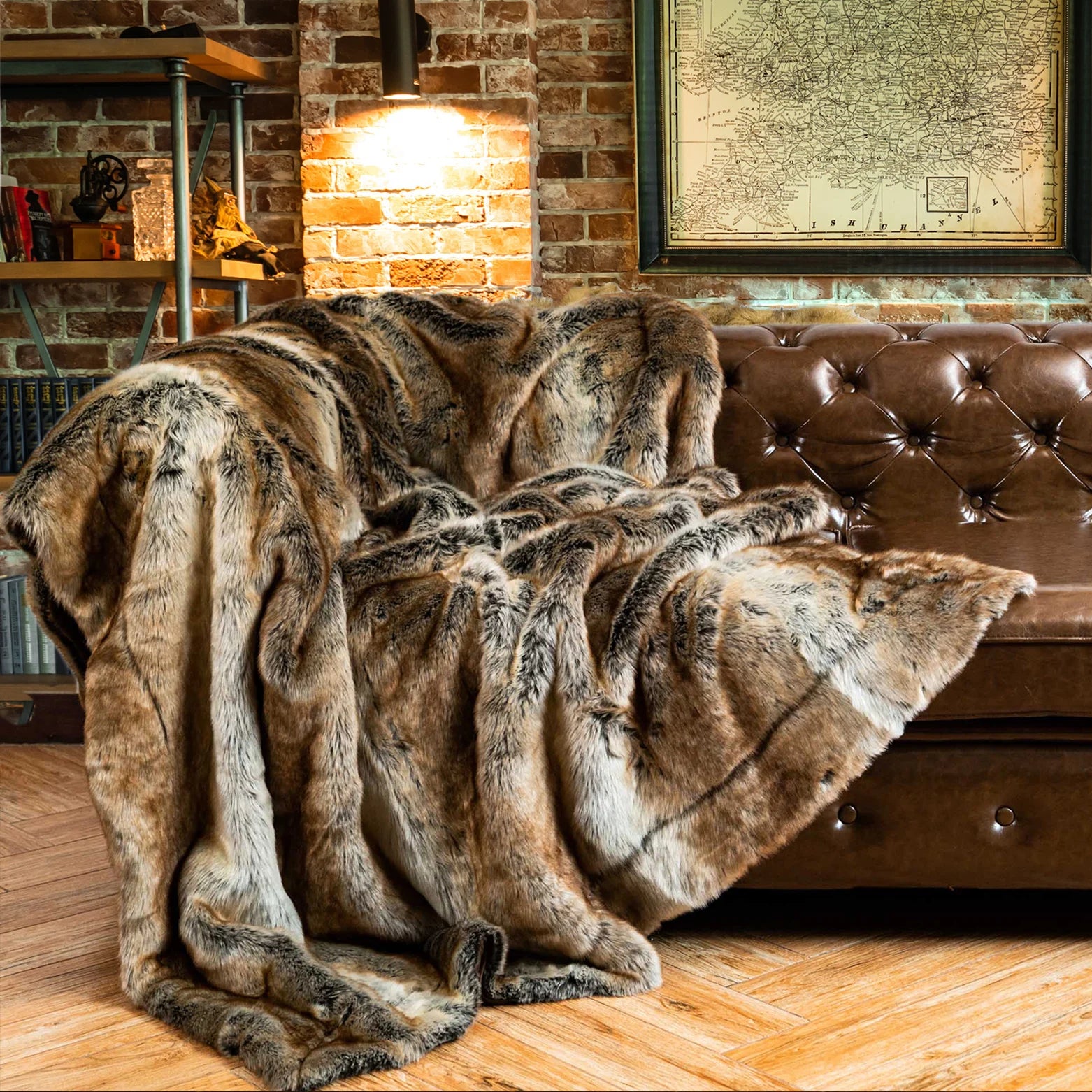 Battilo Faux Fur Throw Blanket
