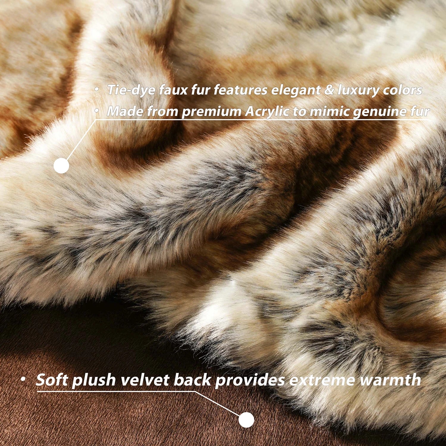 Battilo Faux Fur Throw Blanket